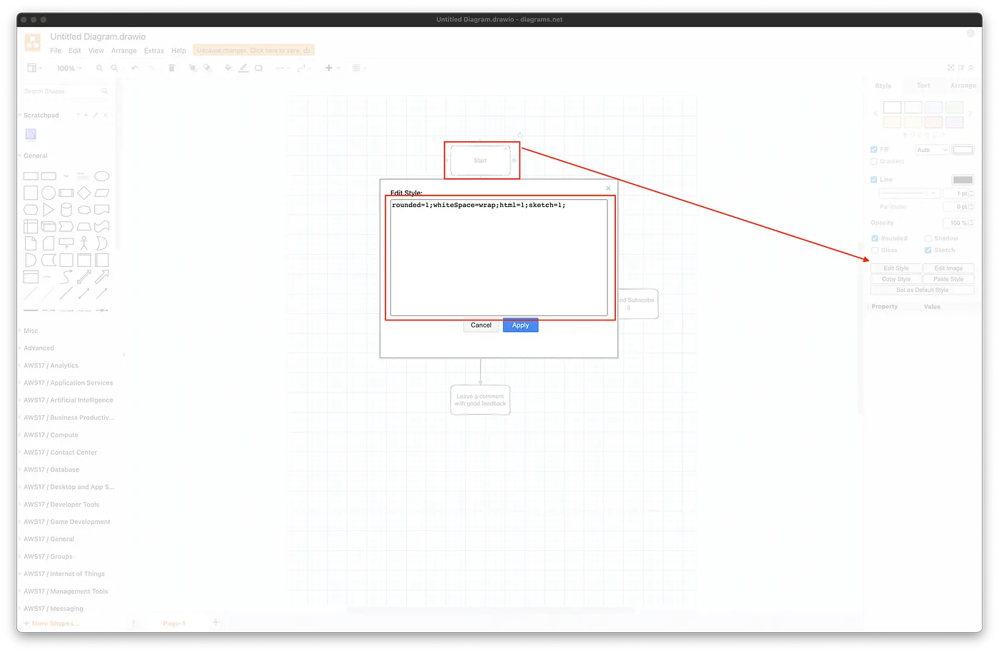 Draw.io Default Style